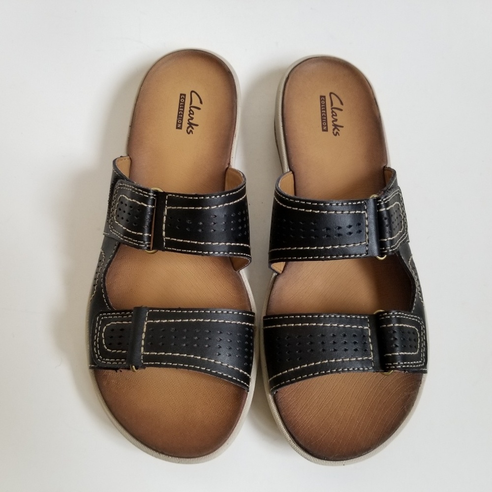 Clarks Collection Leather Slide Sandal - image 2